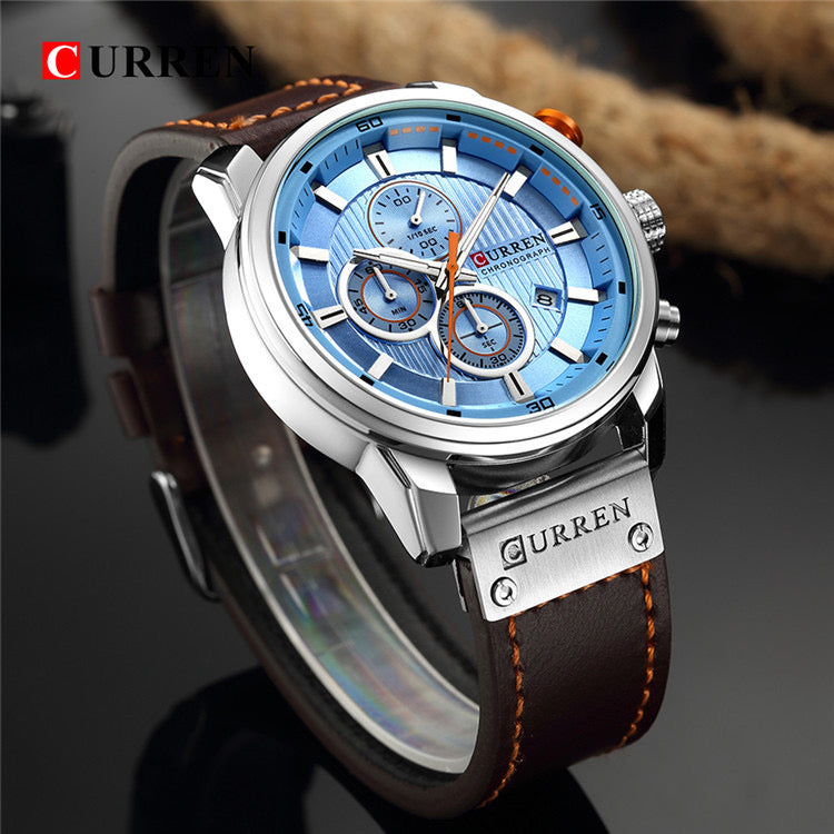 Curren Multifunctional Chronograph - Svetlo plava