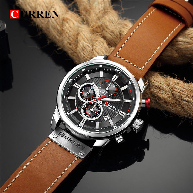 Curren Multifunctional Chronograph - Srebrna